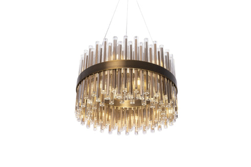 Pendant Light 60.5cm Diameter With Antique Brass Finish